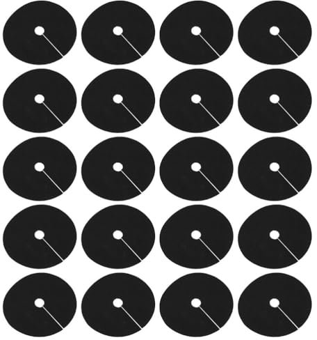 Operitacx 20pcs Panno di Copertura del Suolo Anello pacciame Protezione Albero Giardino Paesaggio Tessuto Copertura pianta pacciame stuoia Robusto Panno di diserbo Anello Albero Anello Panno Non