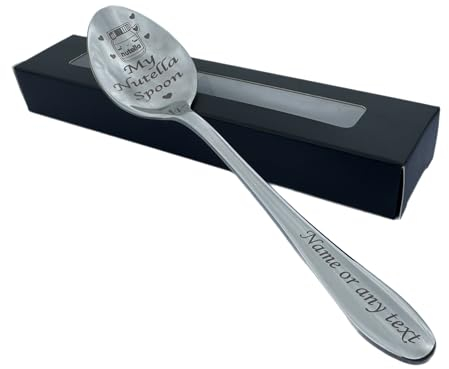 Personalised Chocolate Spoon - Custom Engraved Coffee Spoon, Tea Spoon with Name, Personalised Engraving Spoon, Personalized Spoon - 7 Colours Available