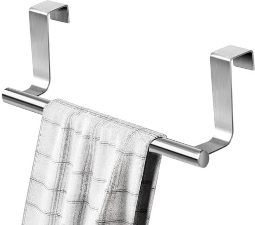 Yitobici Porte-serviettes de cuisine, 23 cm, porte-torchons sans perçage, pour salle de bain et chambre à coucher, argenté