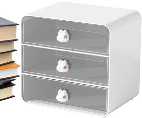 Organisateur de tiroir de bureau - Boîte de rangement avec tiroirs | Boîte de rangement de bureau transparente, organisateur de tiroir de maquillage empilable, organisateur de de fournitures