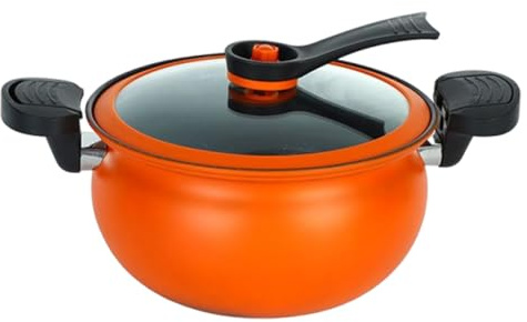 Pentola a pressione da 5 l, per piano cottura, a induzione, lavabile in lavastoviglie, pentola antiaderente da 5 litri, per fornelli a gas, elettrici e a induzione, zuppa e pasta in ceramica, casa