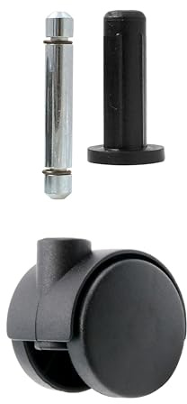 Design61 4er Set Universal Möbelrolle Ø 30mm Lenkrolle Laufrolle Rollen mit Hülse + Stift