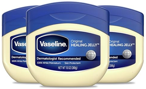 Vaseline Petroleum Jelly Original 3 Count Provides Dry Skin Relief And Protects Minor Cuts Dermatologist Recommended And Locks In Moisture 13oz