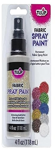 Tulip 26570 Glitzer permanent Spray für Stoff, 118 ml Farbe Gold glänzenden Decks