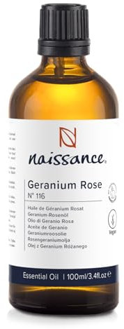 Naissance Rosengeranie Ätherisches Öl (Nr. 116) - 100ml - 100% Naturreines Unverdünnt Rosengeranienöl für Naturkosmetik, Aromatherapie, Duftlampe - Duftöl für Aroma Diffuser