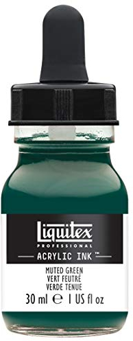 Liquitex 4260501 flüssige Professional Acrylfarben - Ink, Tusche, 30 ml, hochpigmentierte Airbrushfarbe, gedämpftes grün