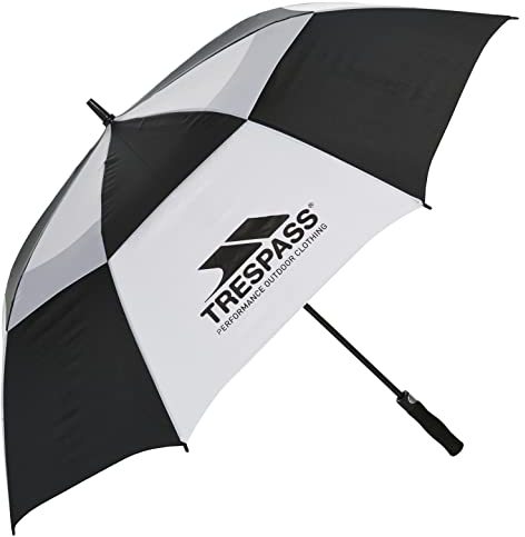 Trespass Regenschirm Catterick Windbeständiger, Black / White, One Size, UAACMIM30003_BKWEACH