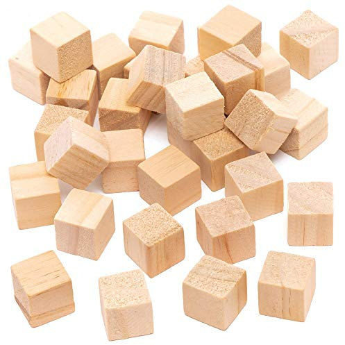 Baker Ross AT478 Holzwürfel, 100 Stück, ideal für Kunst- und Bastelprojekte, Lernspielzeug, Geschenke, Andenken