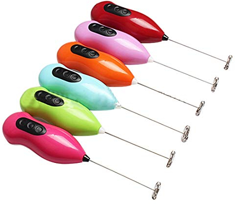 Bevande Montalatte Schiumatore Sbattitore Frullatore Agitatore Frullino per le uova Mini miscelatore elettrico Manico Forniture da cucina Portatile e utileDauerhaft Nützlich und praktisch Nettes De