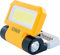 SCHWAIGER WL213 Arbeitsleuchte mit Taschenlampe Haken Magnete Arbeitsstrahler Baustrahler Werkstattlicht Arbeitslampe Taschenlicht Akku 180° drehbar gelb schwarz silber
