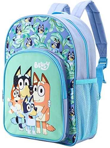 Zawadi Global Premium-Rucksack für Kinder, Schulrucksack, Reisetasche, für Jungen und Mädchen, mit seitlicher Netztasche und Fronttasche mit Reißverschluss, mehrfarbig, Blau, 36.7cm (height), 26cm