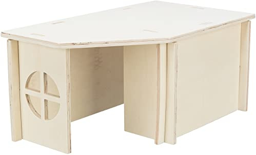 TRIXIE Kleintierhaus ohne Klammern und Nägel für Kaninchen Haus Holm, Stecksystem, Kaninchen, 50 × 23 × 33 cm - 61241