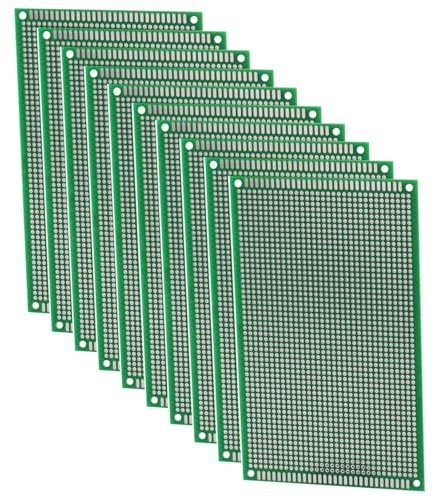 Heevhas Tavola universale doppia faccia Schede PCB Circuito stampato universale Tavola perforata PCB con scheda perforata 9x15 cm Scheda PCB del kit prototipo (10 pezzi)