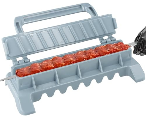 Kebab-Maker Pressa per Spiedini di Kebab, Kebab-Maker in Plastica Portatile, Spiedini di Kebab Manuali, Accessorio per Griglia per Cucina e Campeggio