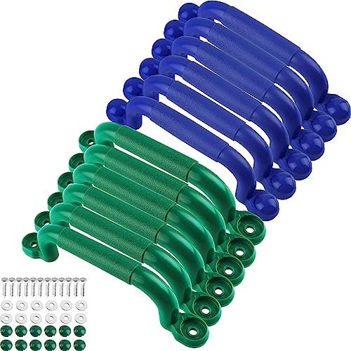 Kunststoff-Spielplatzgriffe, Haltegriff, Spielhaus, Sicherheitsgriff für Kinder, Spielset, Baumhaus, Spielplatz, 12 Stück (Farbset 1)