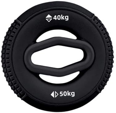mophrati Anneau de préhension pour l'entraînement à la force des mains, balle de musculation, noir, 40 à 50 kg, noir, 40 50 kg