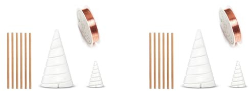 Aundhegrtt 2X Alambre de Cobre Puro 99,9% para Antena de JardineríA de Electrocultivo, Plantilla de Bobinado para Plantas de JardíN de Cultivo EléCtrico