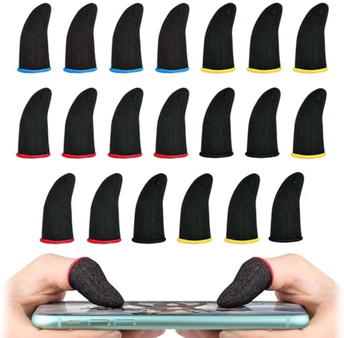 ZZHBOO 10 Paia di Finger Sleeves in Fibra di Carbonio, Guanti per Gaming Professionale, Accessori per E-Sports