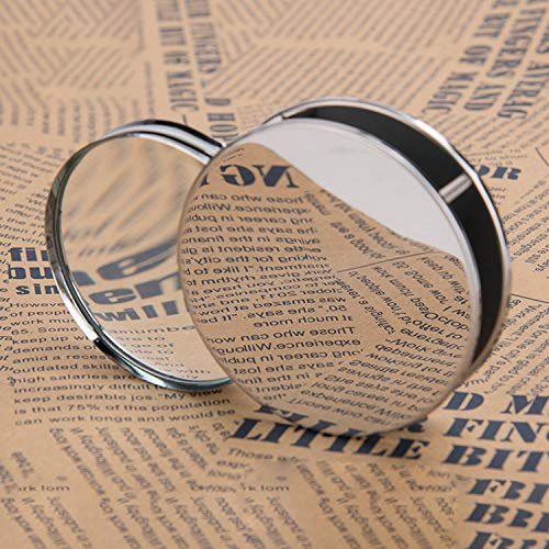 Mini loupe de poche pliable 20x – Lentille en verre portable avec étui de protection en métal pour inspection, bijoux, pièces de monnaie, loisirs et voyages pour personnes âgées, enfants et adultes