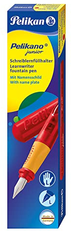 Pelikan Füller Pelikano Junior für Linkshänder, Feder L, 1 Set, rot