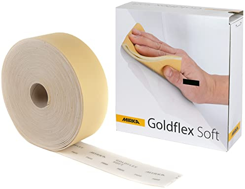Mirka Goldflex Soft Hand Sanding Sheets 4.5 inch x 5 inch/Grit 240/200 pcs on a roll