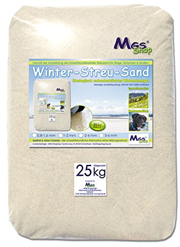 Streusand ökologisch & salzfreie umweltfreundliche Winter - Streu - Alternative zu Streusalz (3-6 mm/xxl)