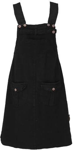 GURU SHOP Latzrock, Trägerkleid, Hippierock - Schwarz, Damen, Baumwolle, Size:S