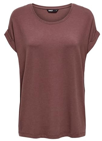 ONLY Damen Onlmoster S/S O-Neck Top Noos JRS, Rosa (Rose Brown), L