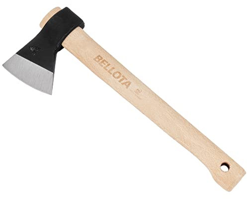 Bellota 8130-400C - Hacha Vizcaína 400 g con Mango de Madera para Cortar Ramas Pequeñas - Herramienta Profesional para Cortar Leña