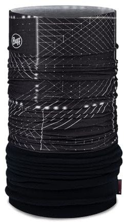 BUFF Braga de cuello, Polar, Adulto Hombre Mujer, Negro, Talla unica, Multifucional, Calida, Forro, Comoda, Sueve