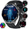 Smartwatch Uomo donna AMOLED 𝐄𝐂𝐆+PPG/HRV/Acido Urico/Pressione Arteriosa/Sonno/BMI/Affaticamento/Emozioni,1,43Orologio con Funzione Telefono,IP68 iOS Android Halloween Christmas compleanno