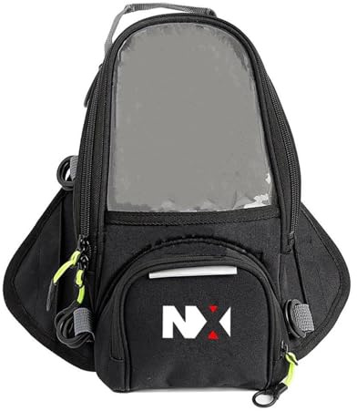 UIFCOG Sac De Réservoir Sacoche De Voyage Moto pour HON&DA NX 400 500 NX500 NX400 Sac De Réservoir Multifonctionnel(with Logo)