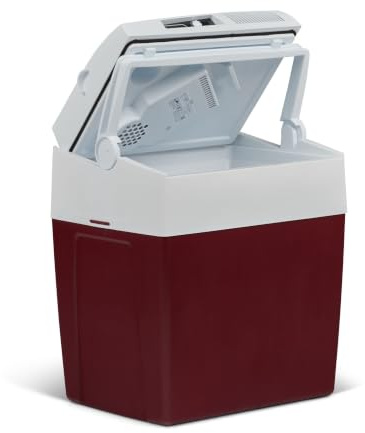 Mobicool ME27 Glacière électrique 26L – 12V et 230V – Glacière de camping portable pour voiture, camping-car, camion et voyages en plein air – Réfrigération fiable pour le déplacement – Bleu