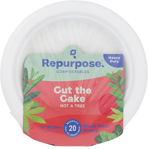 Repurpose, 6 Eco-Dessert Plates, 20 Count