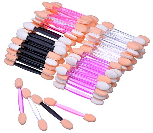 Einweg Lidschatten Applikator Lidschattenpinsel, 100 Stück, Multicolor