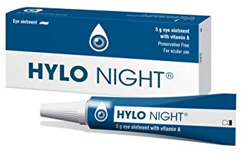 HYLO Night Eye Ointment - Preservative & Phosphate-Free Eye Cream for Dry Eyes While Sleeping 5g