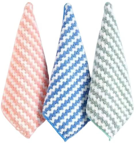 Plouluyt Trapo de Limpieza de Microfibra de 20 Piezas, PañO de de Coral Superabsorbente, Almohadilla de Toalla para Fregar, PañO de Limpieza de Microfibra