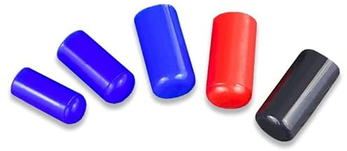 Tapón de silicona reforzado con tapón de agua, manguera de vacío, tapa ciega, manguera de 4 mm, color azul