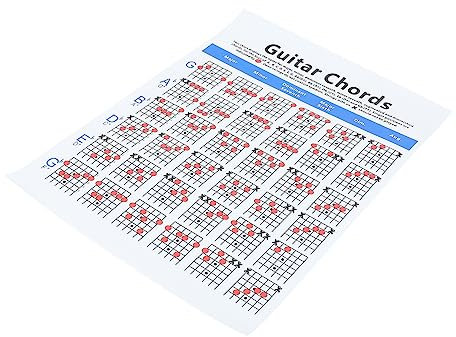 Toyvian 2stücke Guitar Chord Chart Für Anfänger Nützlicher Lernleitfaden Poster Für Ukulele Und Gitarre Klare Akkorddiagramme Für Üben Und Lernen