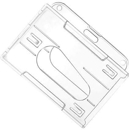 Genomskinligt ID-fodral, ID-kortsskydd – transparent korthållare – ID-korthylsa, skyddsfodral med tumlock för åtkomstkontrollkort, medarbetarkort