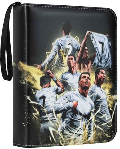 Album per figurine di calcio, album per figurine di allenamento, supporto per figurine di calcio, cartellina compatibile con figurine di calcio, capacità 400 figurine di calcio, giallo