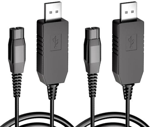 2pcs 4.3v A00390 Kompatibel mit Philips One Blade Ladekabel Kompatibel mit Philips Rasierer Ladekabel Kompatibel mit Philips Oneblade Ladekabel Kompatibel mit RQ310 QR311 QR312 QG3340 QG3250