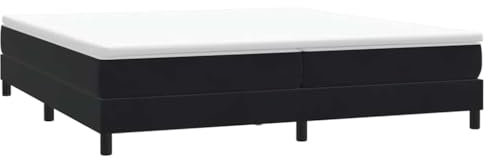 vidaXL Resårsäng utan madrass svart 200x210 cm sammet, Säng, Sängbotten, Sammet Säng, Sovrumsmöbler, Dubbelsäng, Stoppad Säng