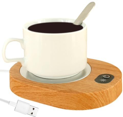 Kaffekoppvärmare - Skrivbordsskål, kaffekoppvärmare | Elektrisk koppvärmare för skrivbord, automatisk avstängning, justerbar temperatur, vattentät värmeplatta