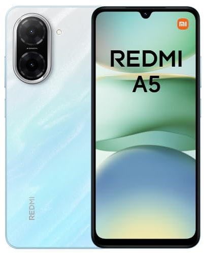 Xiaomi Redmi A5 Smartphone - 4GB+128GB, Pantalla HD+ de 6.5 Pulgadas, batería de 5000mAh, Android 13 Go Edition, Dual SIM - Azul