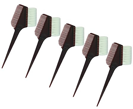VALICLUD Kit Facile da Usare e Comodo da Tenere 5 Pezzi Pettine per Tintura Chioma in Plastica Nero per Salone Professionale e Colorazione Fai da Te