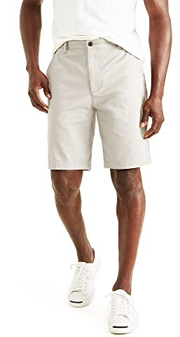 Dockers Men's Perfect Short Classic Fit 10.5, Porcelain Khaki, 33