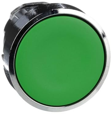 Schneider Electric Harmony XB4 Drucktaster Frontelement, 22mm, Rückstellung, flach, grün silber, Artikelnummer ZB4BA3, 1 Stück