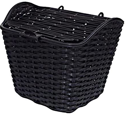 chiwanji Cestino per Bici Multifunzionale con Coperchio, Cestino per Manubrio Anteriore per Bicicletta elettrica sospeso in plastica per Accessori per Bici da