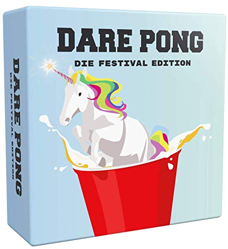 Dare Pong® Festival-Edition 2024! Beer Pong Meets Wahrheit oder Pflicht. Ideal für Festivals, Sommer- & Gartenpartys, Camping, Geburtstage oder Geschenke
